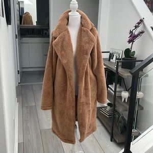 Dark Camel Fuzzy Jacket